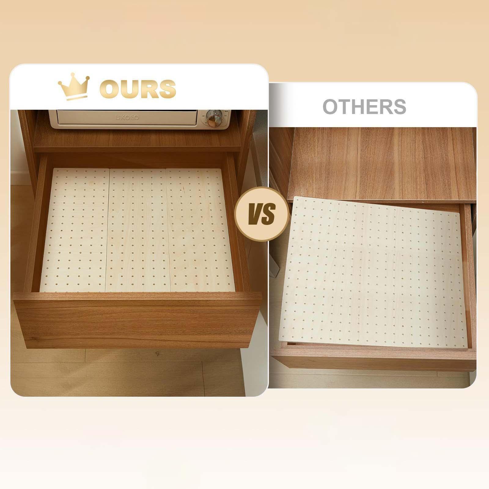 Drawer Organizer Peg - Rak Penyimpanan Perlengkapan Dapur dari Kayu