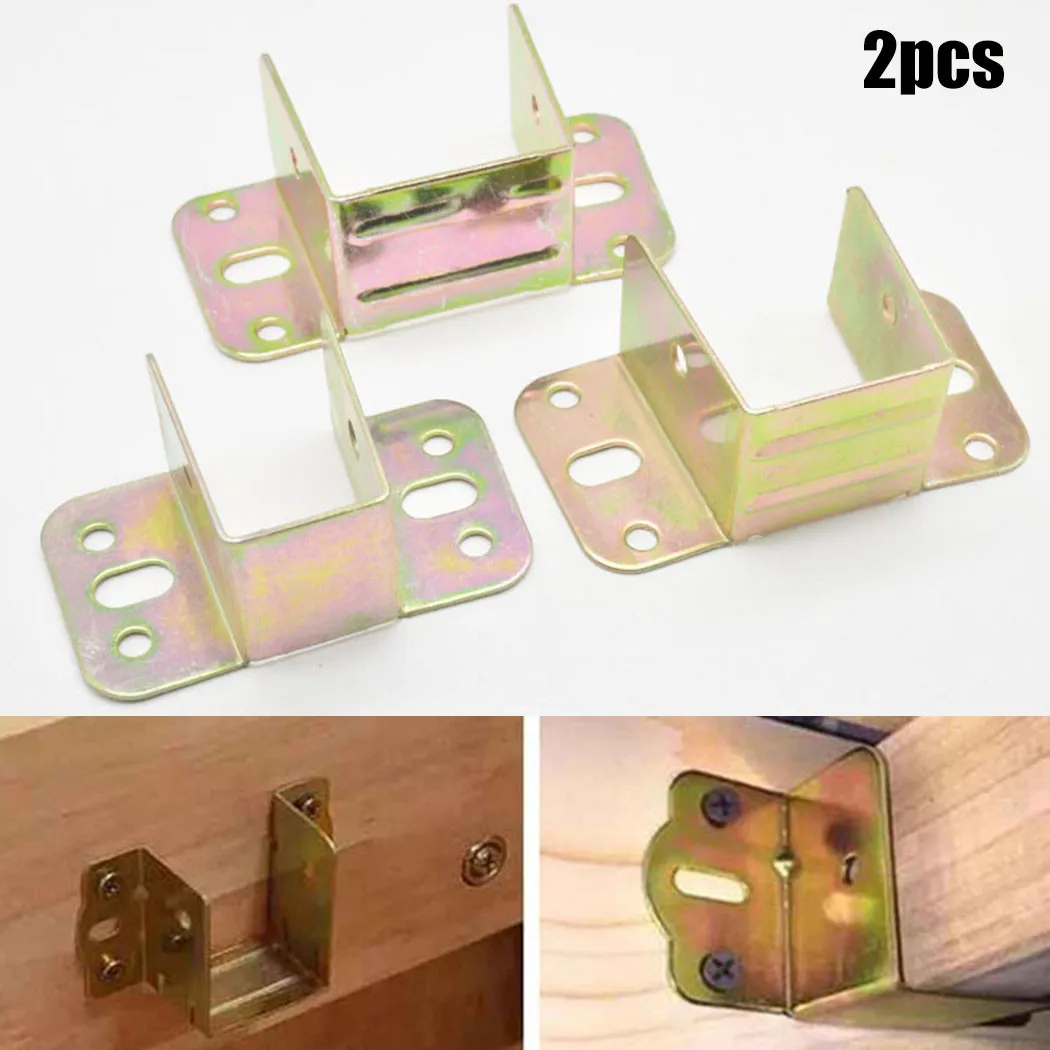 Furniture Hook Hardware - 2 buah braket tempat tidur logam