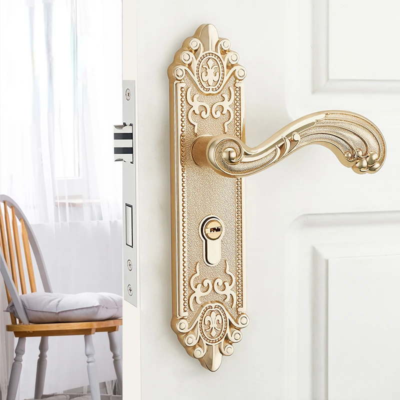 Furniture Hardware Lock - Gagang Pintu Interior Eropa yang Senyap,