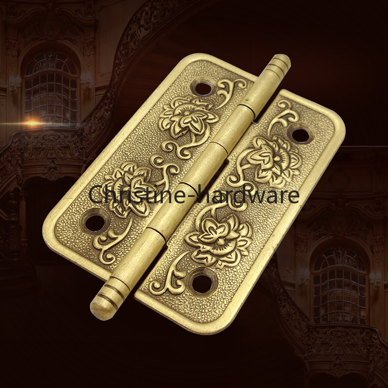 Furniture Hardware Types - 2 Buah Engsel Kuningan Padat Tebal