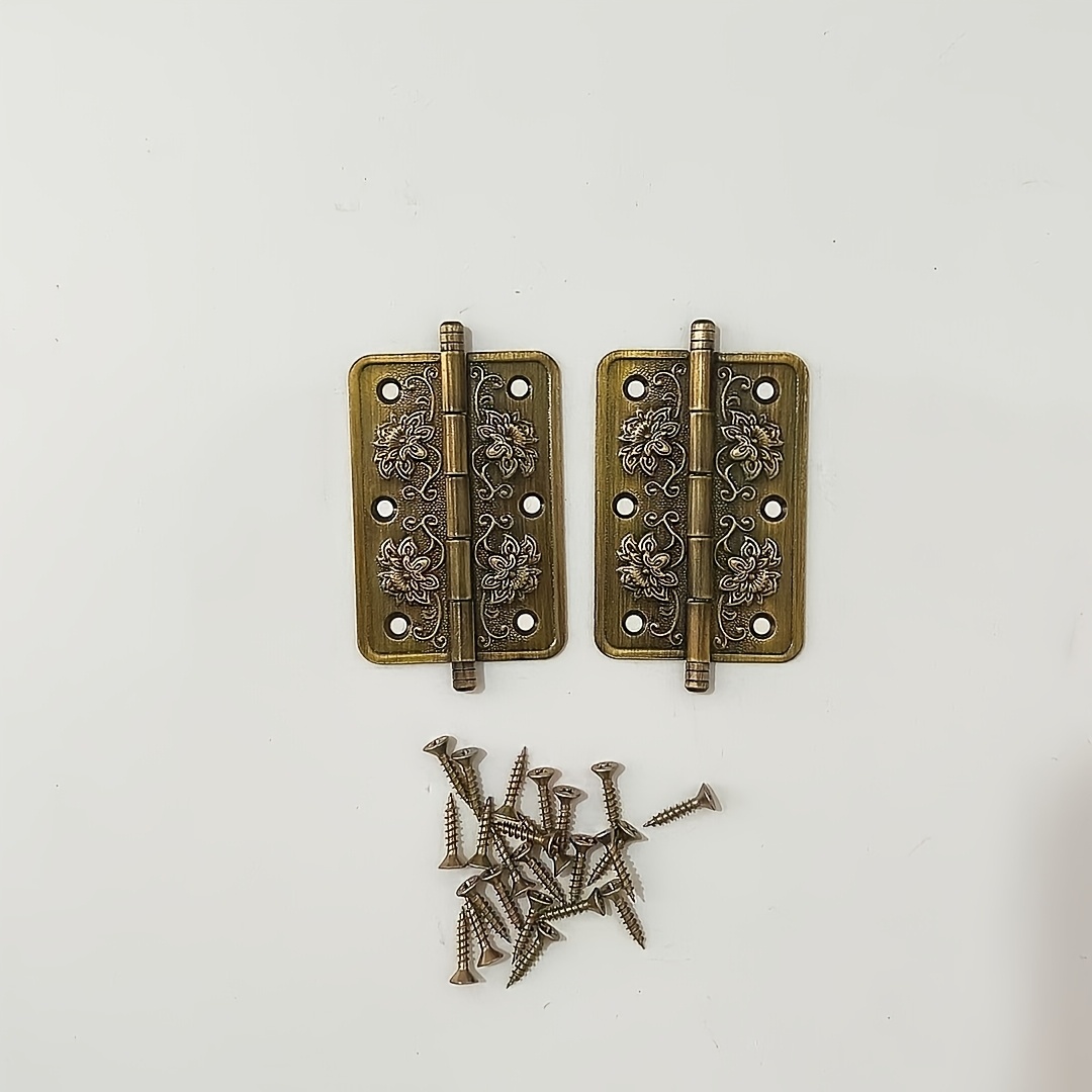 Furniture Hardware Types - 2 Buah Engsel Kuningan Padat Tebal