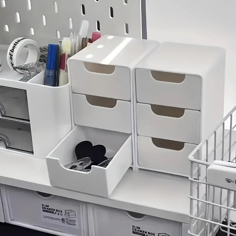Drawer Organizer Peg - Organizer Meja 3 Tingkat yang Chic