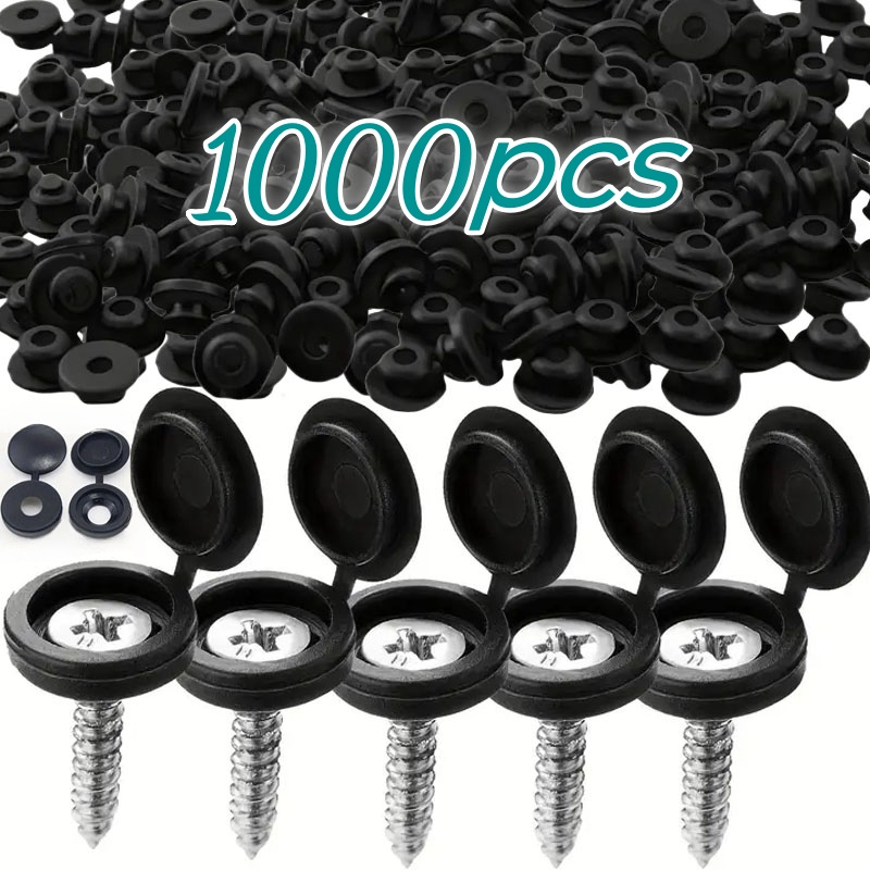 Furniture Hardware Nut - 1000 buah sarung tutup sekrup plastik