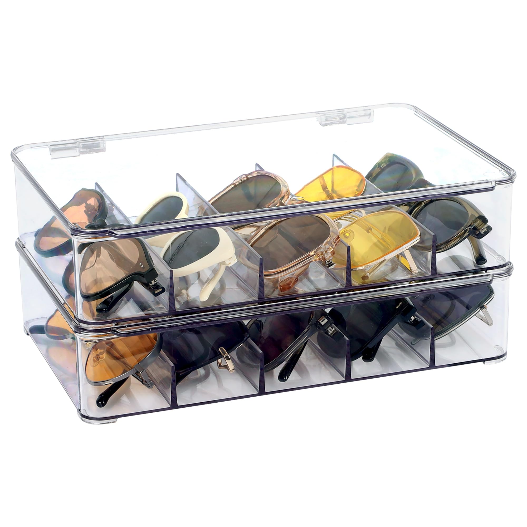 Drawer Organizer Peg - Kotak Penyimpanan Kacamata Plastik yang Dapat