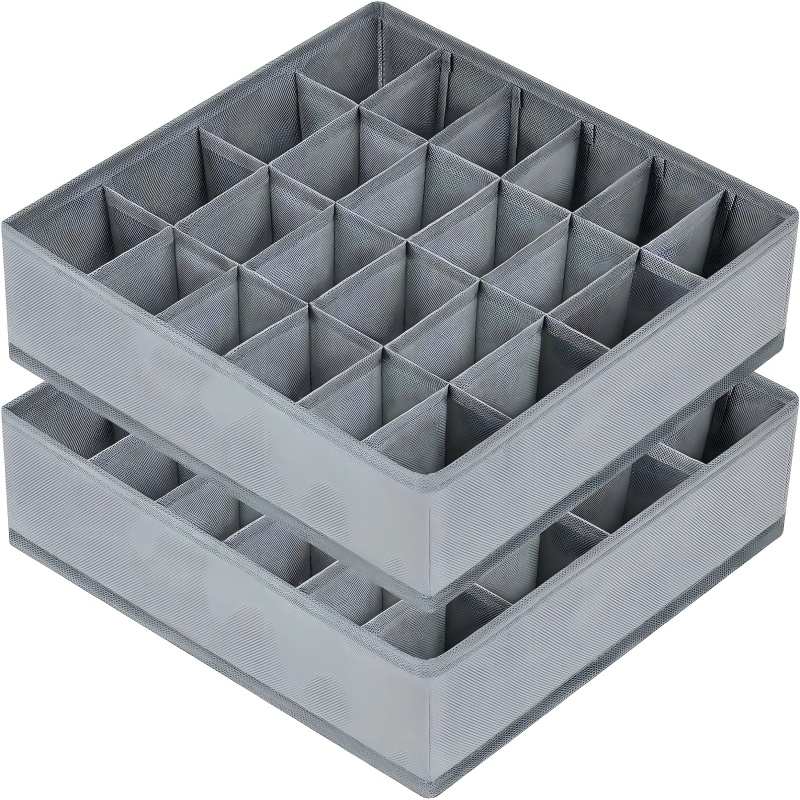 Kotak Penyimpanan Lipat 24 Gri - Drawer Organizer Peg ulasan dan harga