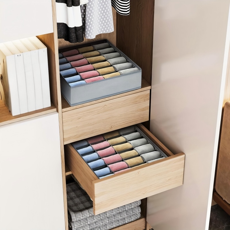 Kotak Penyimpanan Lipat 24 Gri - Drawer Organizer Peg ulasan dan harga