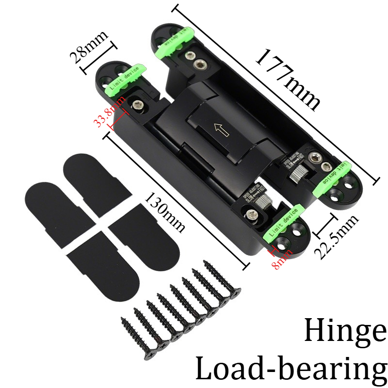 Engsel Pintu Hidrolik Hitam 2D - Furniture Hardware Types ulasan dan harga