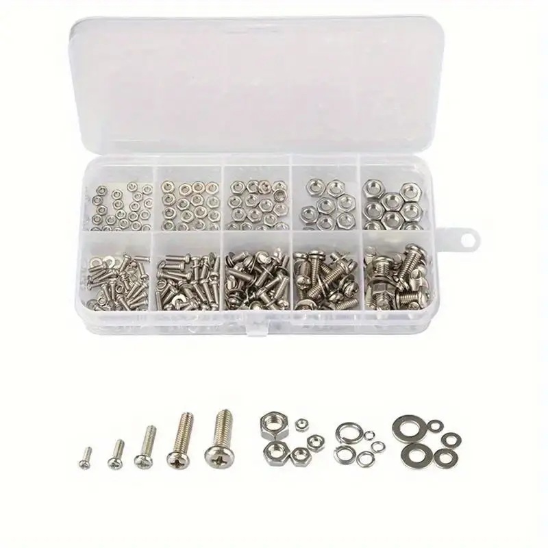 320PCS Set Mur & Baut Hex M2-M - Furniture Hardware Nut ulasan dan harga