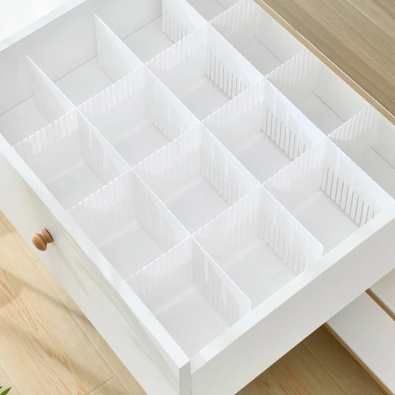4/8/12PCS Pembagi Laci yang Da - Drawer Organizer Peg ulasan dan harga