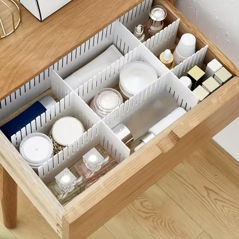 4/8/12PCS Pembagi Laci yang Da - Drawer Organizer Peg ulasan dan harga