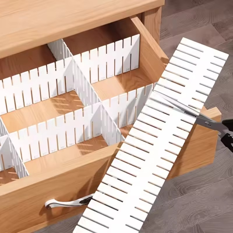 4/8/12PCS Pembagi Laci yang Da - Drawer Organizer Peg ulasan dan harga