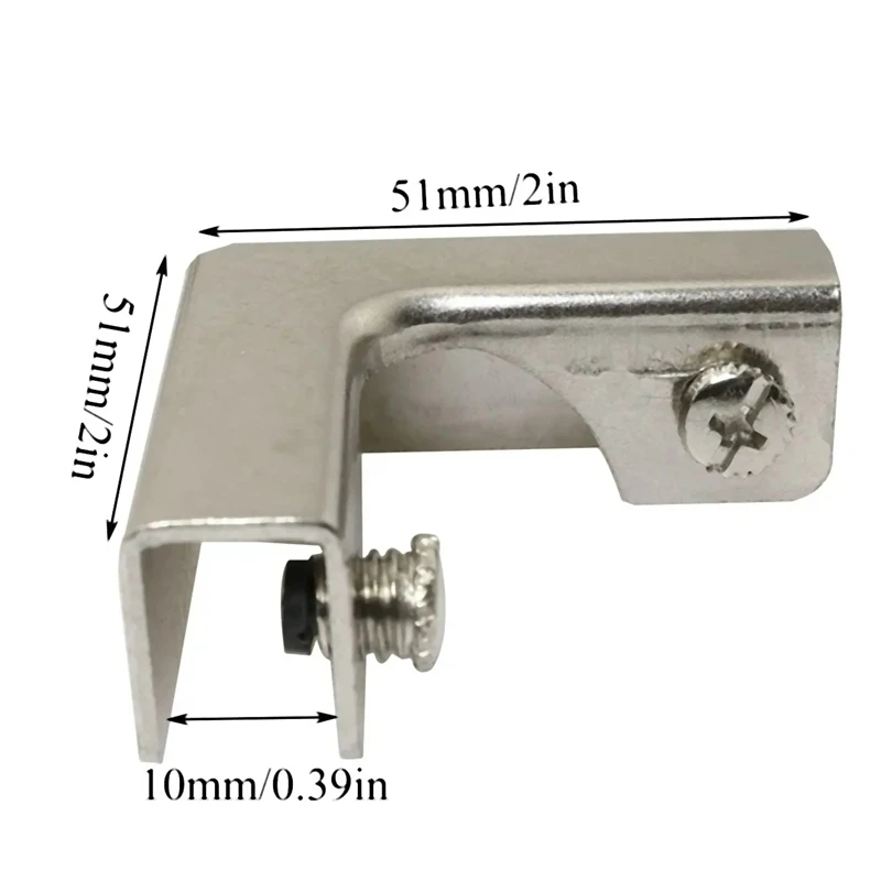 4 Buah Klip Pemasangan Kaca Ti - Furniture Hardware Types ulasan dan harga