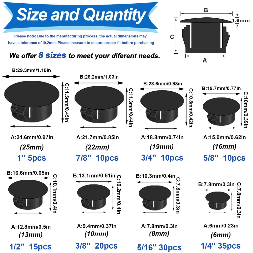 135 pcs Penutup Lubang Plastik - Furniture Hardware Types ulasan dan harga