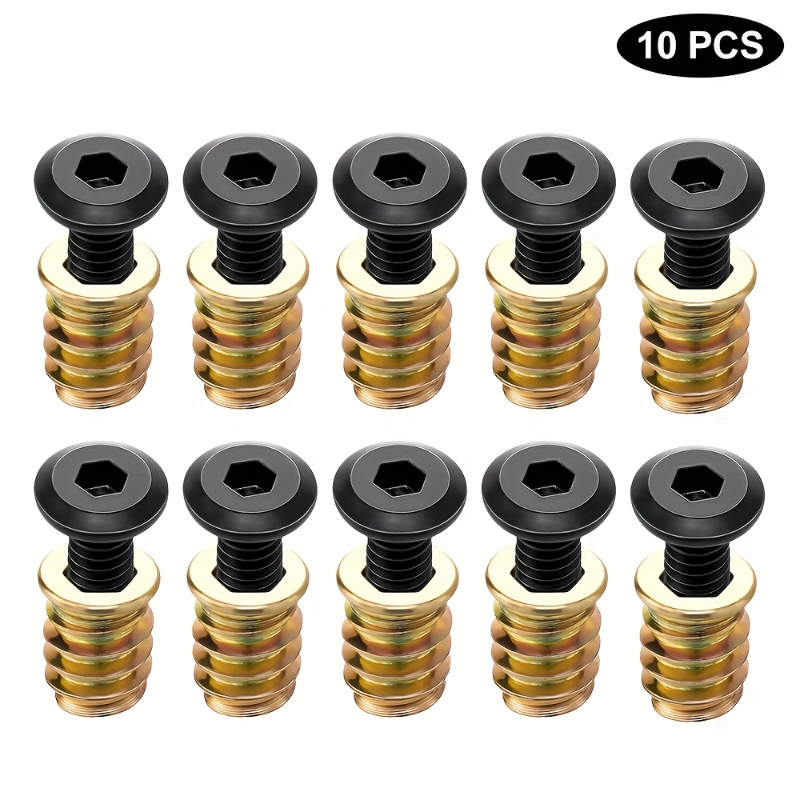 10PCS Kit Alat Kombinasi Sisip - Furniture Hardware Nut ulasan dan harga