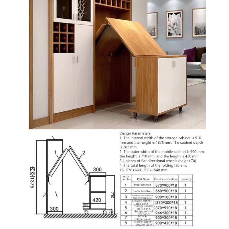 Meja Lipat Lipat Multifungsi d - Furniture Hardware Types ulasan dan harga