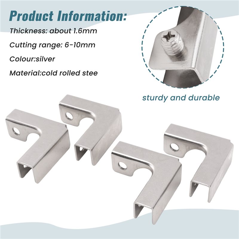 A68P-4Pcs Klip Pengikat Kaca T - Furniture Hardware Types ulasan dan harga