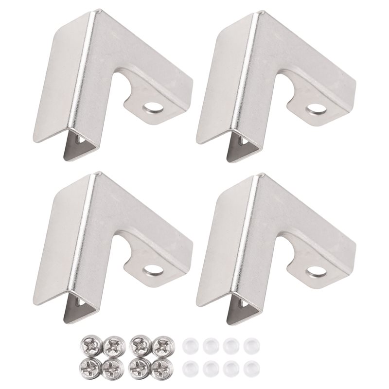 A68P-4Pcs Klip Pengikat Kaca T - Furniture Hardware Types ulasan dan harga