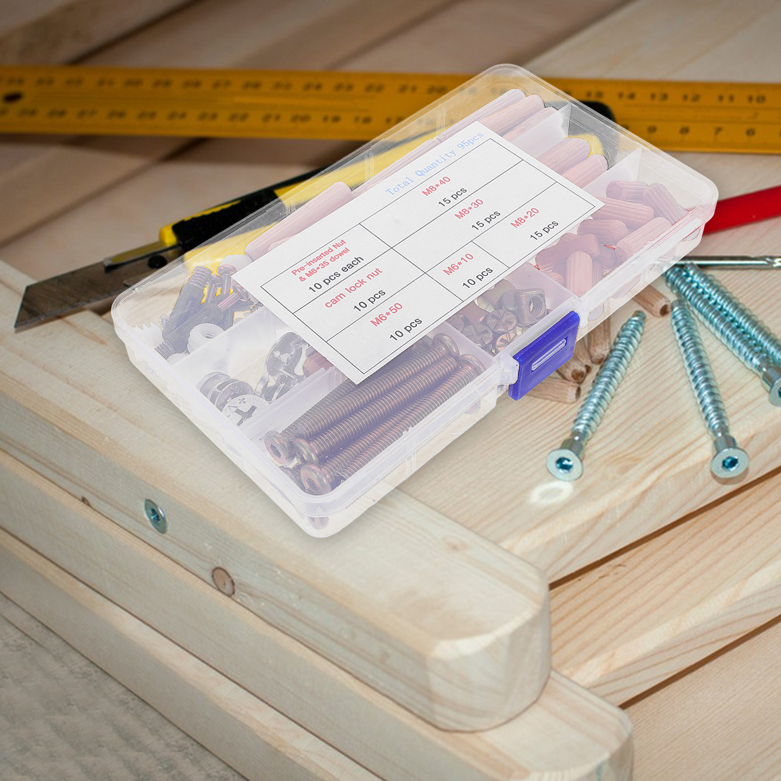 95Pcs Set Konektor Perangkat K - Furniture Hardware For Bed ulasan dan harga